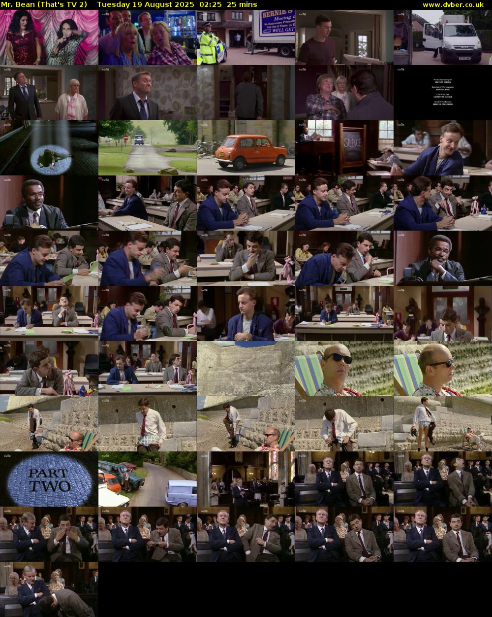 Mr. Bean (That's TV 2) Tuesday 19 August 2025 02:25 - 02:50
