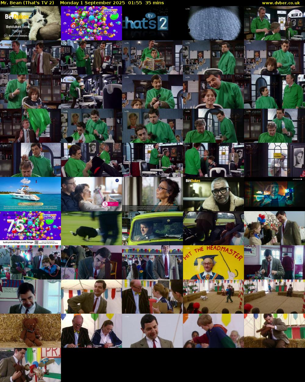 Mr. Bean (That's TV 2) Monday 1 September 2025 01:55 - 02:30