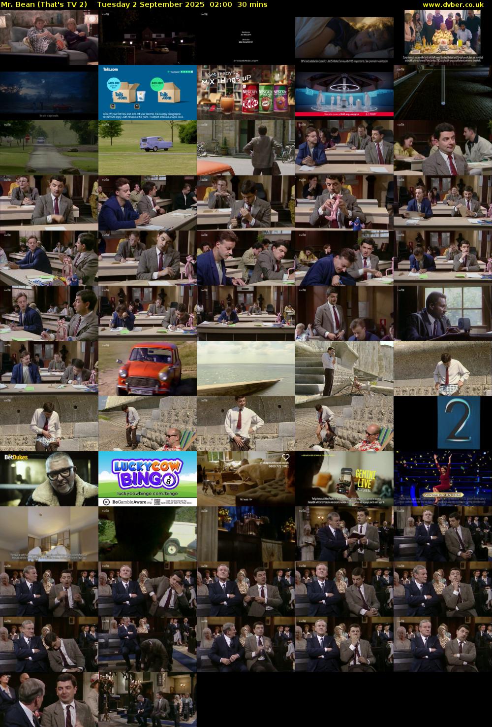 Mr. Bean (That's TV 2) Tuesday 2 September 2025 02:00 - 02:30