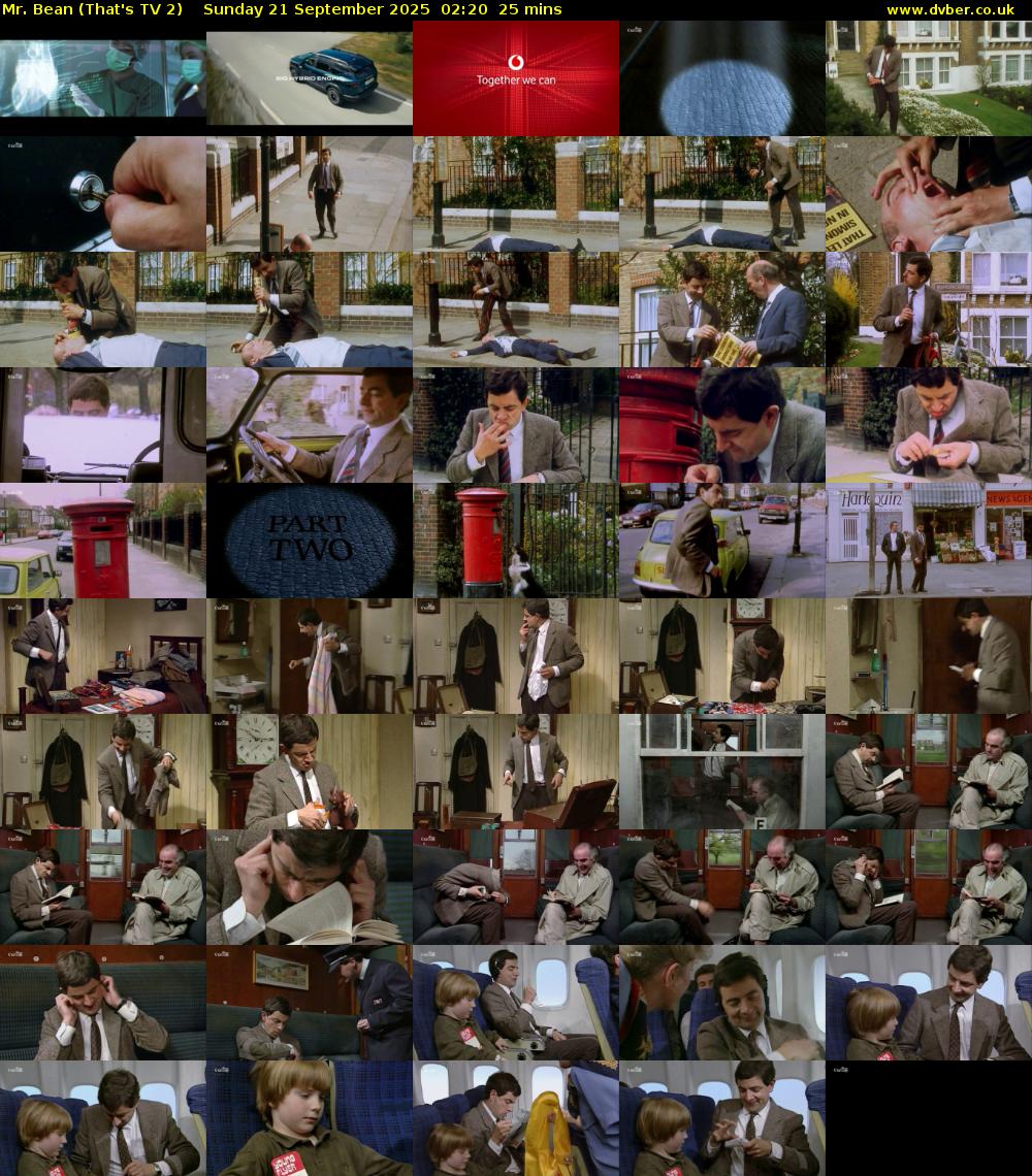 Mr. Bean (That's TV 2) Sunday 21 September 2025 02:20 - 02:45