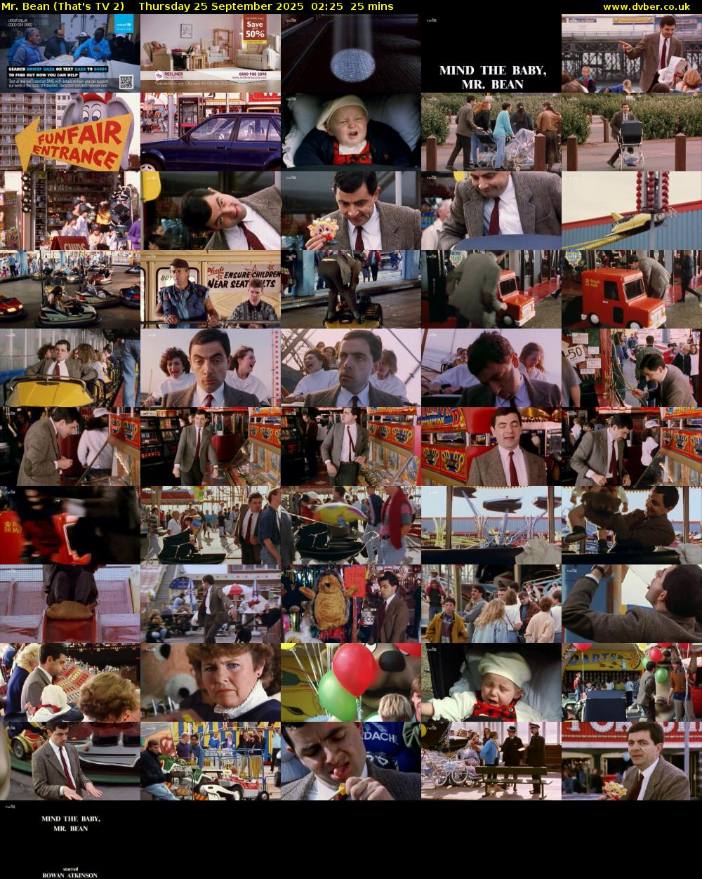 Mr. Bean (That's TV 2) Thursday 25 September 2025 02:25 - 02:50