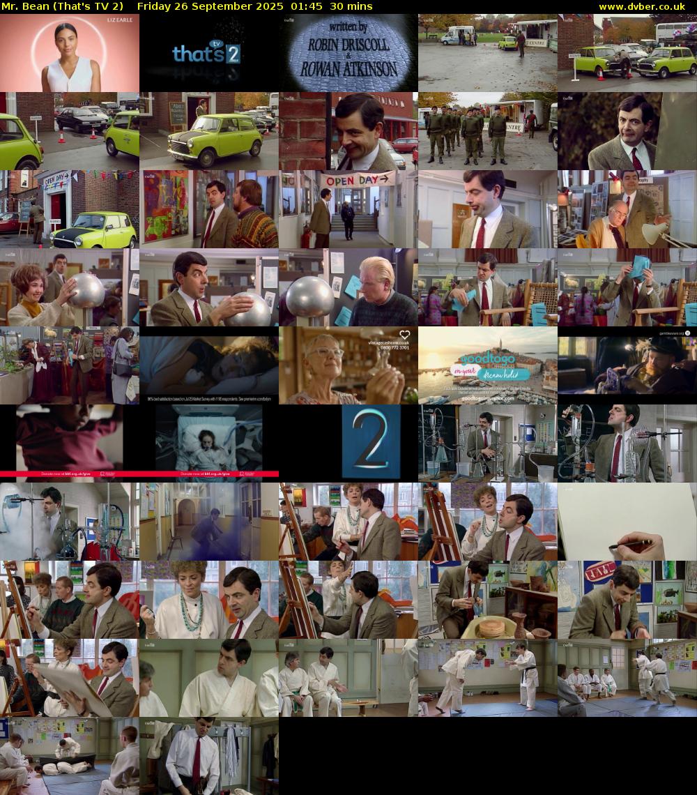 Mr. Bean (That's TV 2) Friday 26 September 2025 01:45 - 02:15