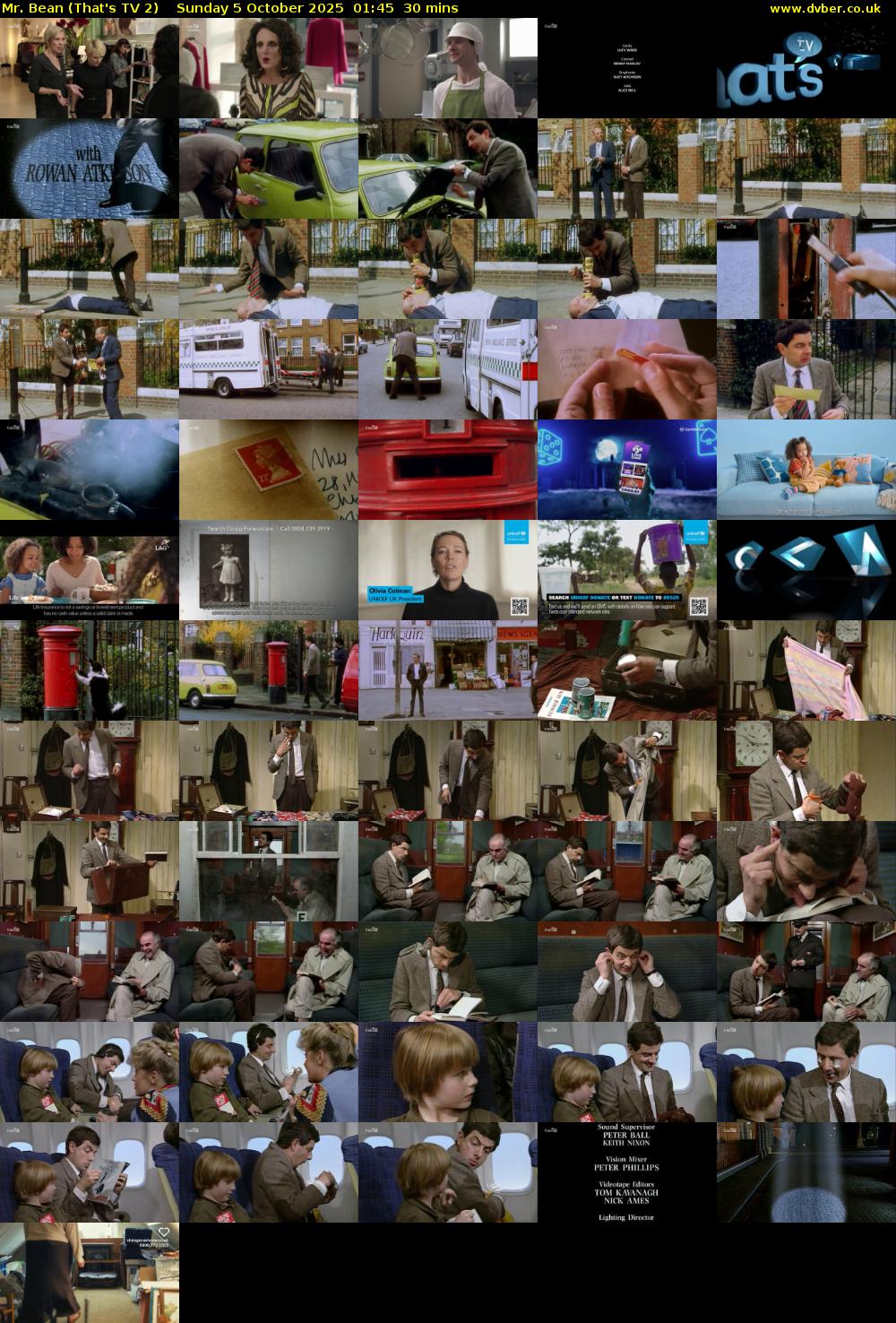Mr. Bean (That's TV 2) Sunday 5 October 2025 01:45 - 02:15