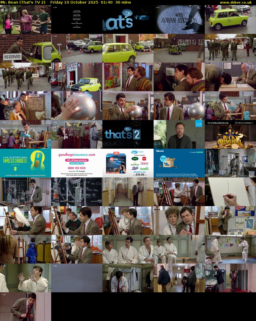 Mr. Bean (That's TV 2) Friday 10 October 2025 01:40 - 02:10