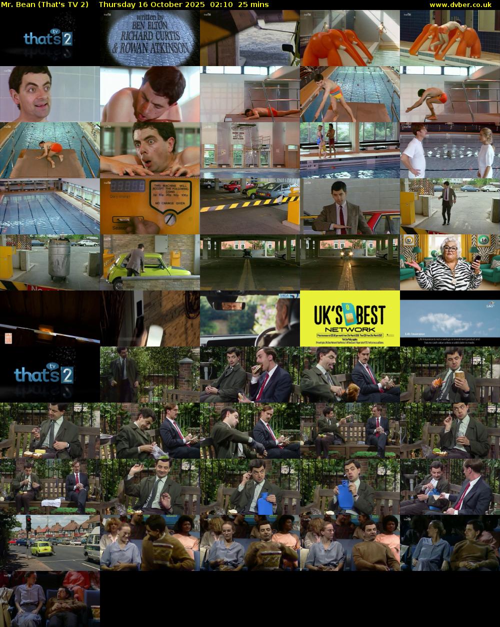 Mr. Bean (That's TV 2) Thursday 16 October 2025 02:10 - 02:35