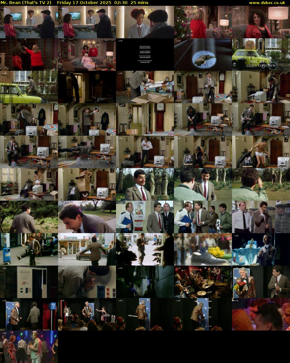 Mr. Bean (That's TV 2) Friday 17 October 2025 02:30 - 02:55