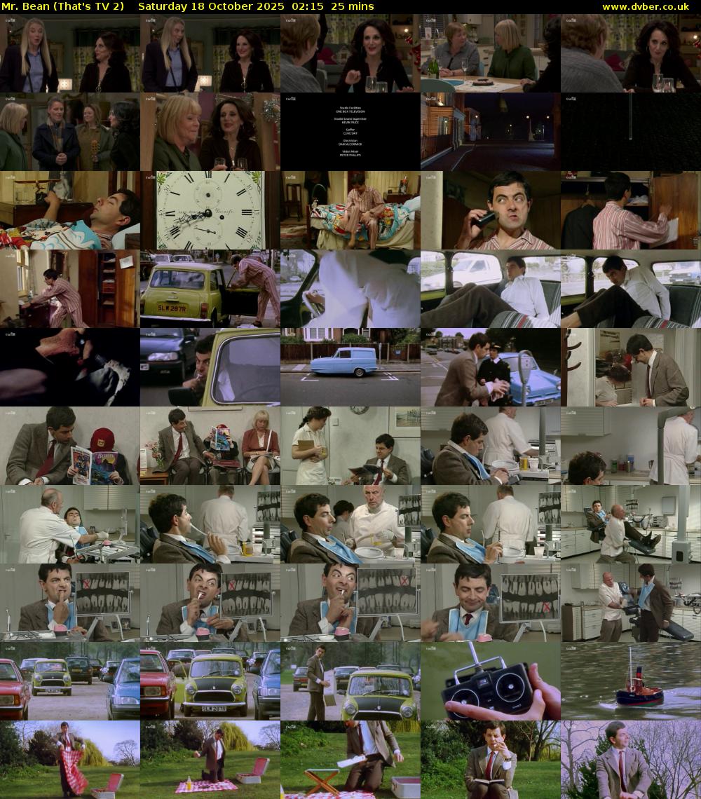 Mr. Bean (That's TV 2) Saturday 18 October 2025 02:15 - 02:40