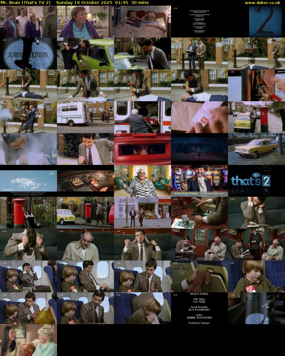 Mr. Bean (That's TV 2) Sunday 19 October 2025 01:45 - 02:15