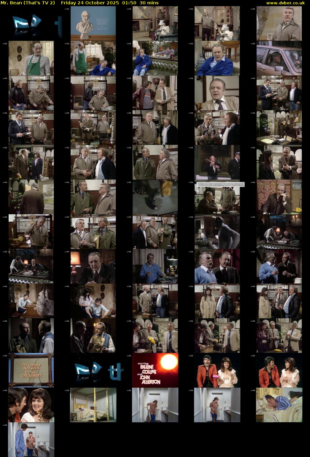 Mr. Bean (That's TV 2) Friday 24 October 2025 01:50 - 02:20
