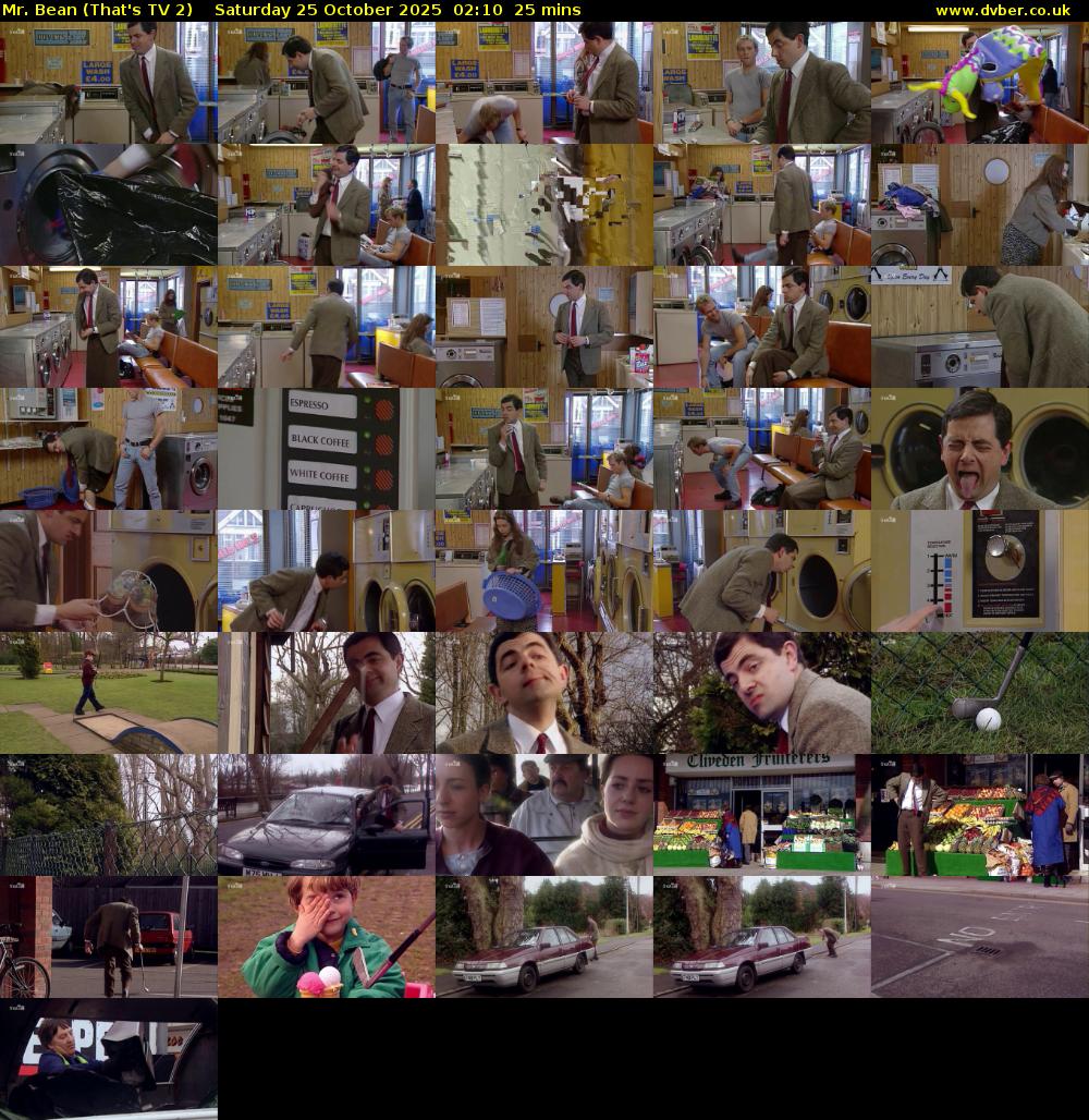 Mr. Bean (That's TV 2) Saturday 25 October 2025 02:10 - 02:35