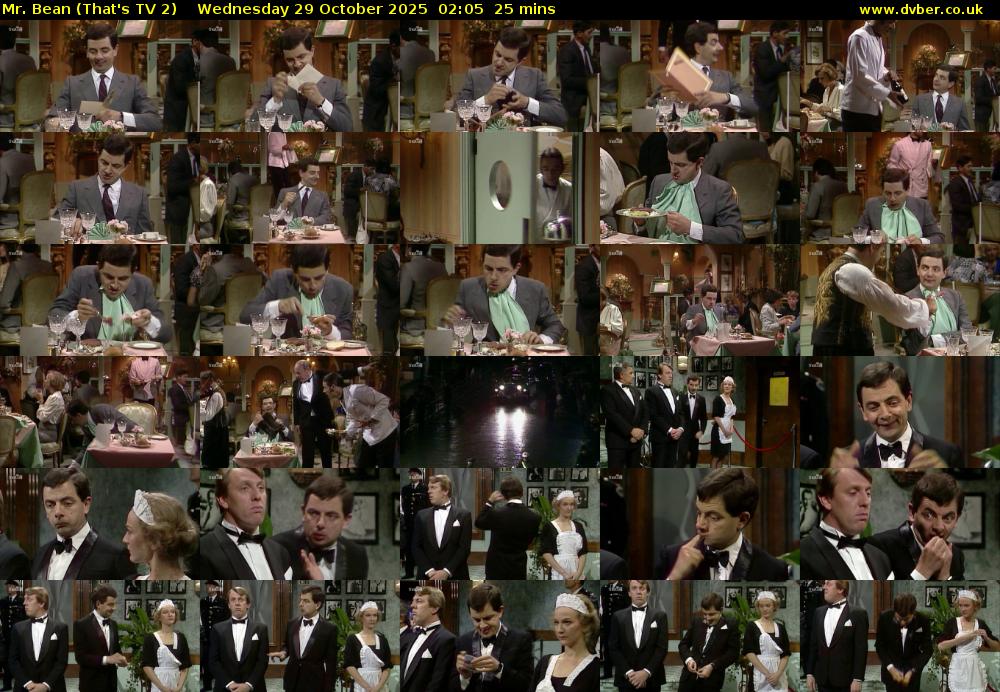 Mr. Bean (That's TV 2) Wednesday 29 October 2025 02:05 - 02:30