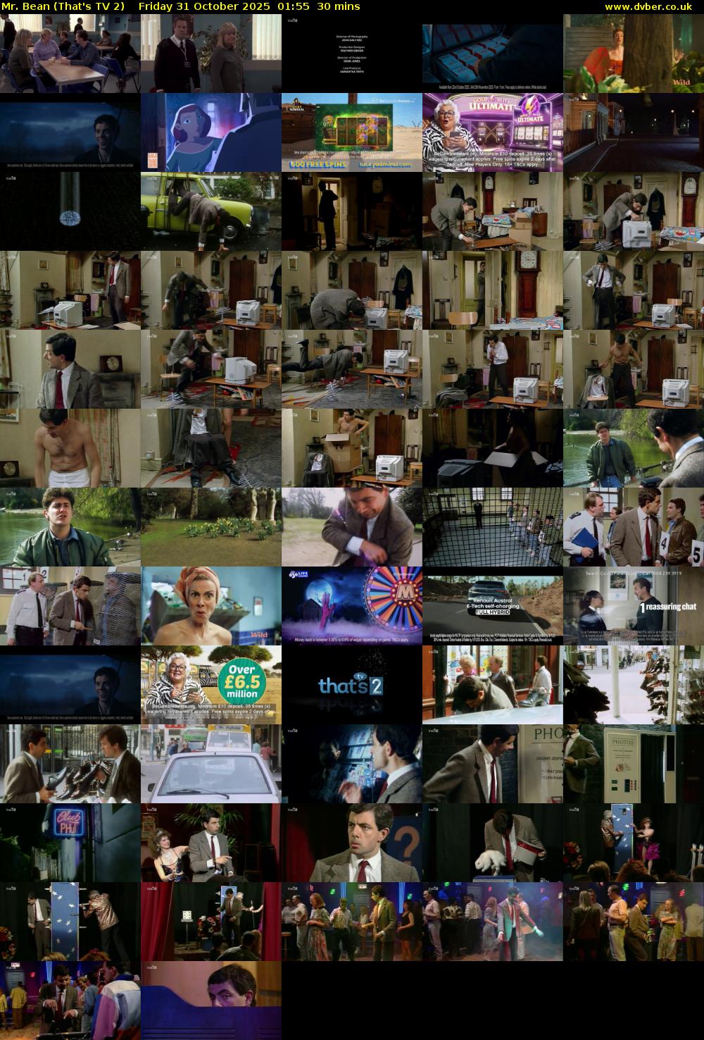 Mr. Bean (That's TV 2) Friday 31 October 2025 01:55 - 02:25