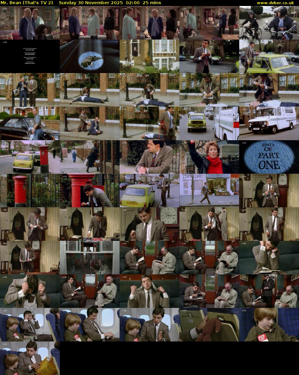 Mr. Bean (That's TV 2) Sunday 30 November 2025 02:00 - 02:25