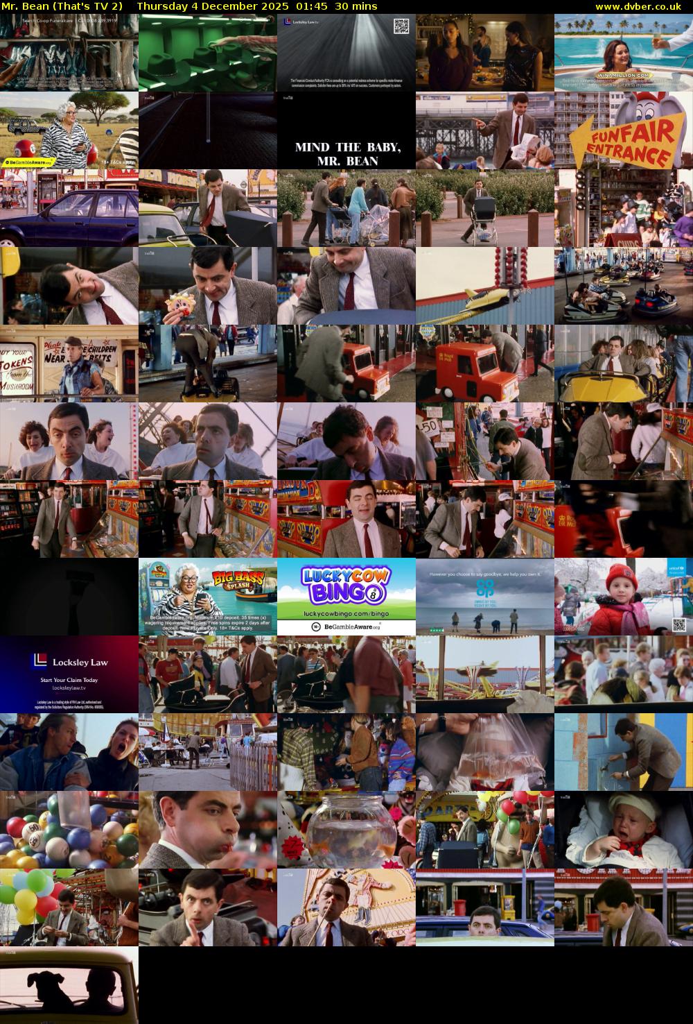 Mr. Bean (That's TV 2) Thursday 4 December 2025 01:45 - 02:15