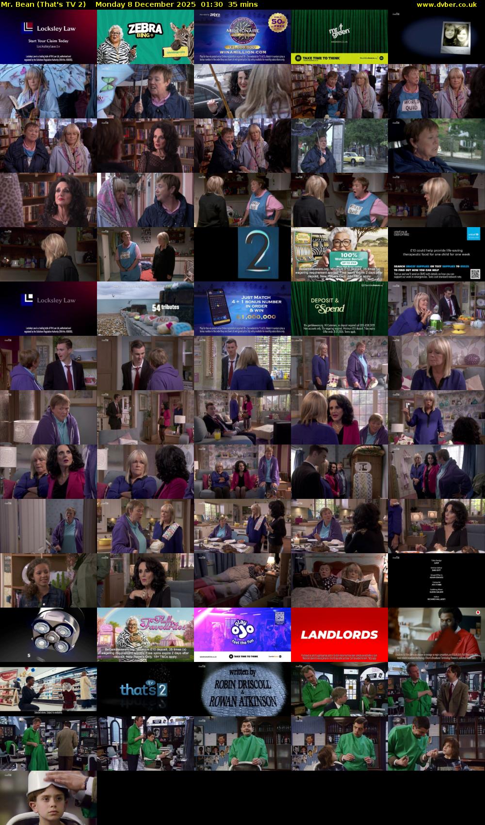 Mr. Bean (That's TV 2) Monday 8 December 2025 01:30 - 02:05