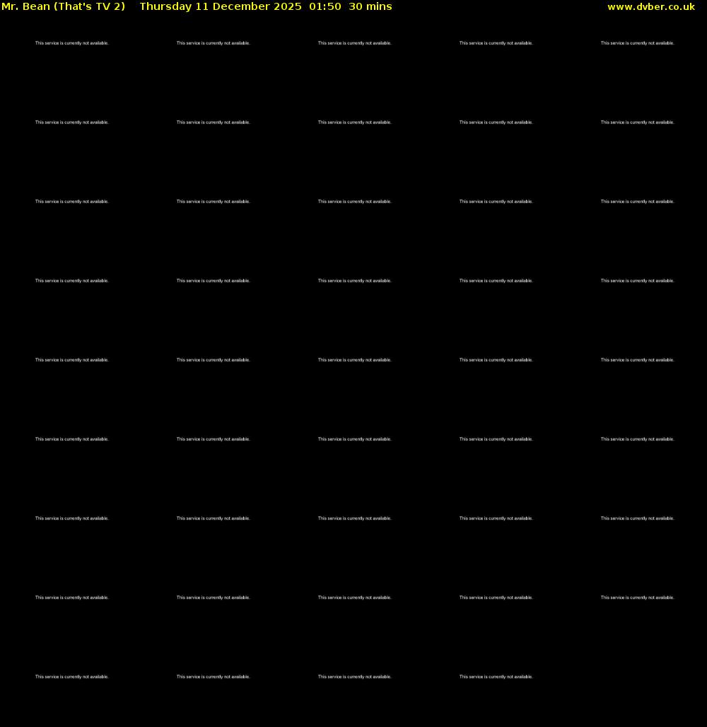 Mr. Bean (That's TV 2) Thursday 11 December 2025 01:50 - 02:20