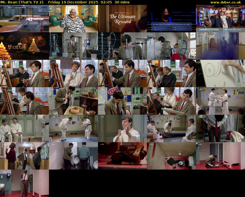 Mr. Bean (That's TV 2) Friday 19 December 2025 02:05 - 02:35
