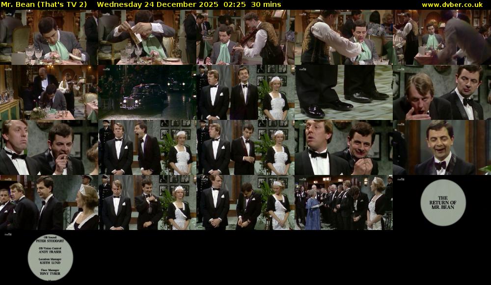 Mr. Bean (That's TV 2) Wednesday 24 December 2025 02:25 - 02:55