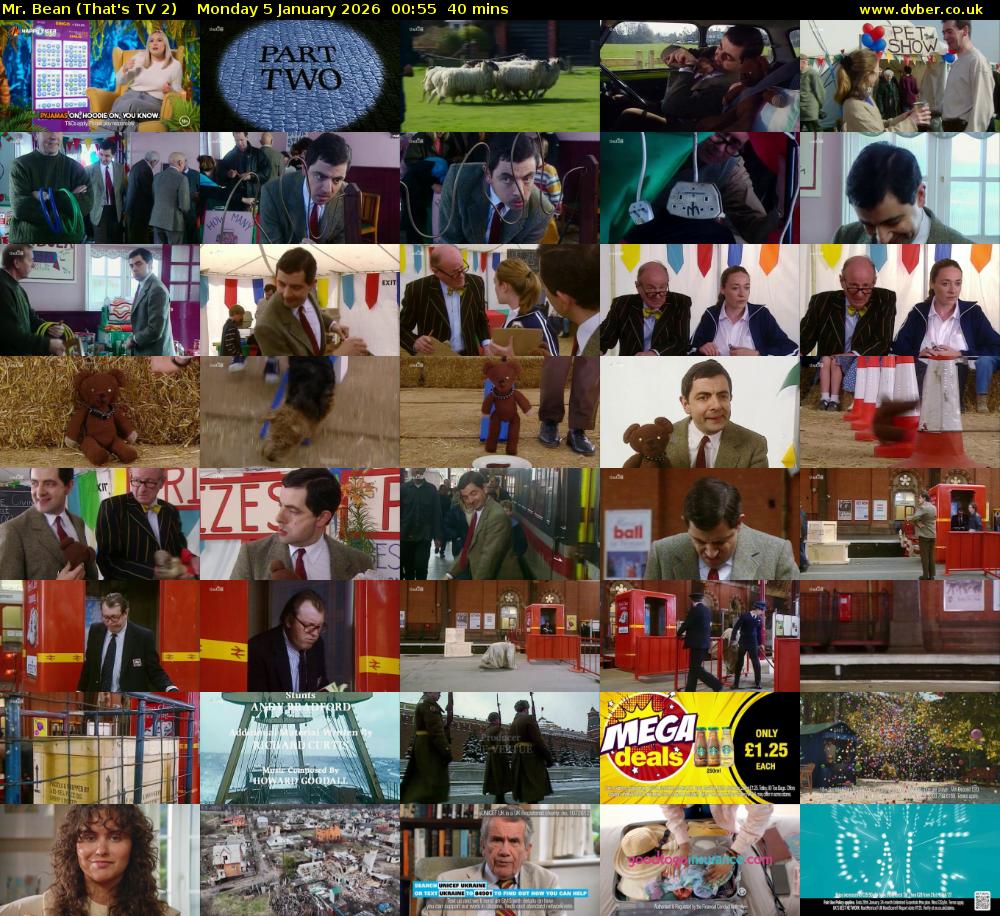 Mr. Bean (That's TV 2) Monday 5 January 2026 00:55 - 01:35