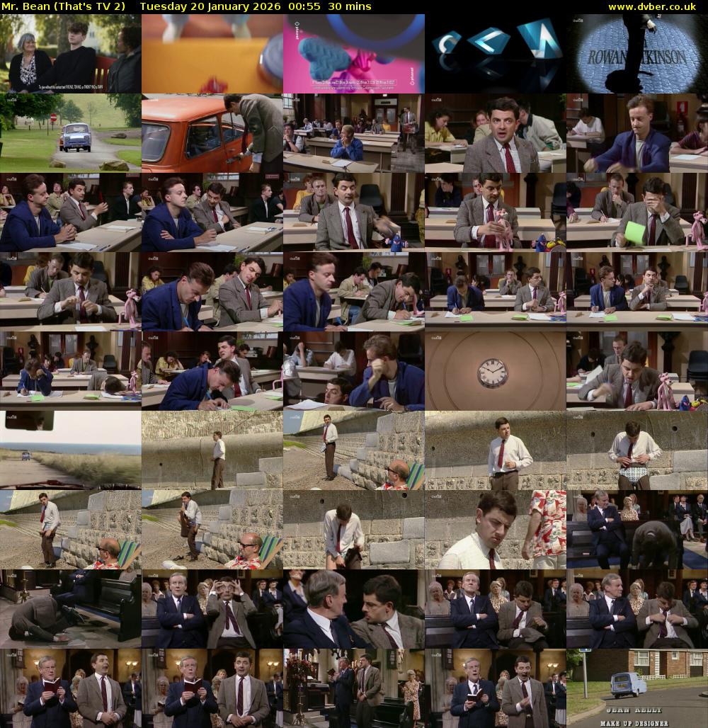 Mr. Bean (That's TV 2) Tuesday 20 January 2026 00:55 - 01:25