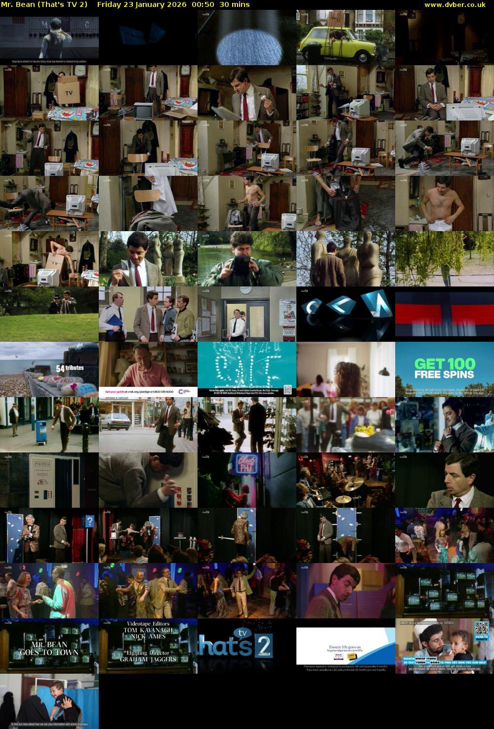 Mr. Bean (That's TV 2) Friday 23 January 2026 00:50 - 01:20