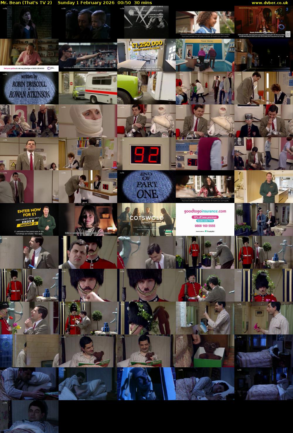 Mr. Bean (That's TV 2) Sunday 1 February 2026 00:50 - 01:20