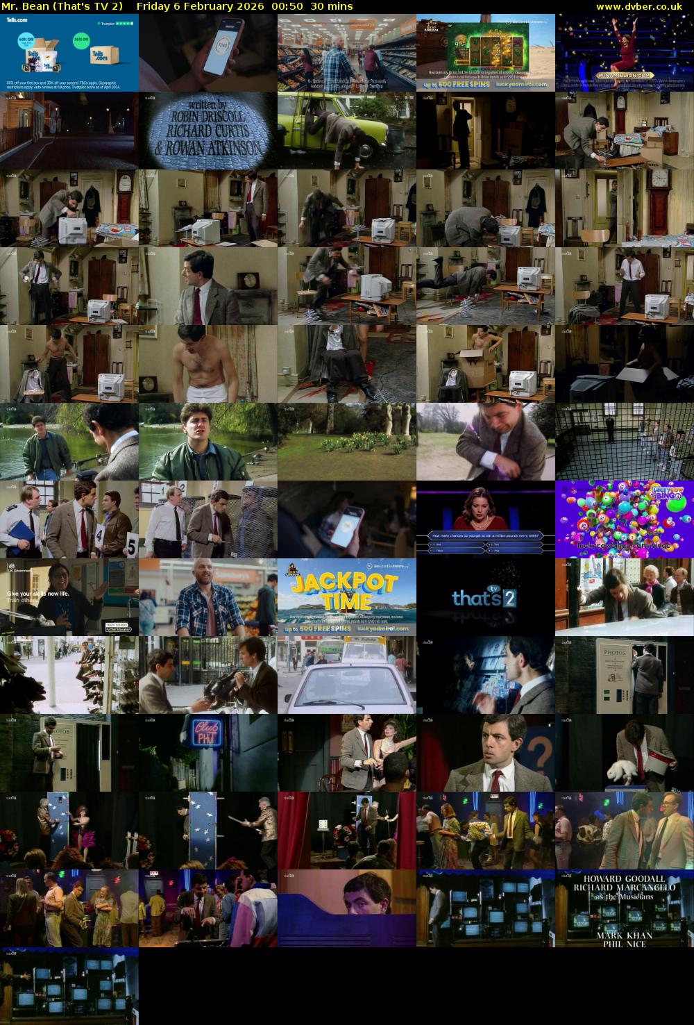 Mr. Bean (That's TV 2) Friday 6 February 2026 00:50 - 01:20