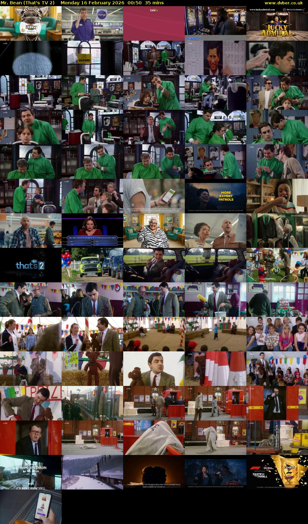 Mr. Bean (That's TV 2) Monday 16 February 2026 00:50 - 01:25
