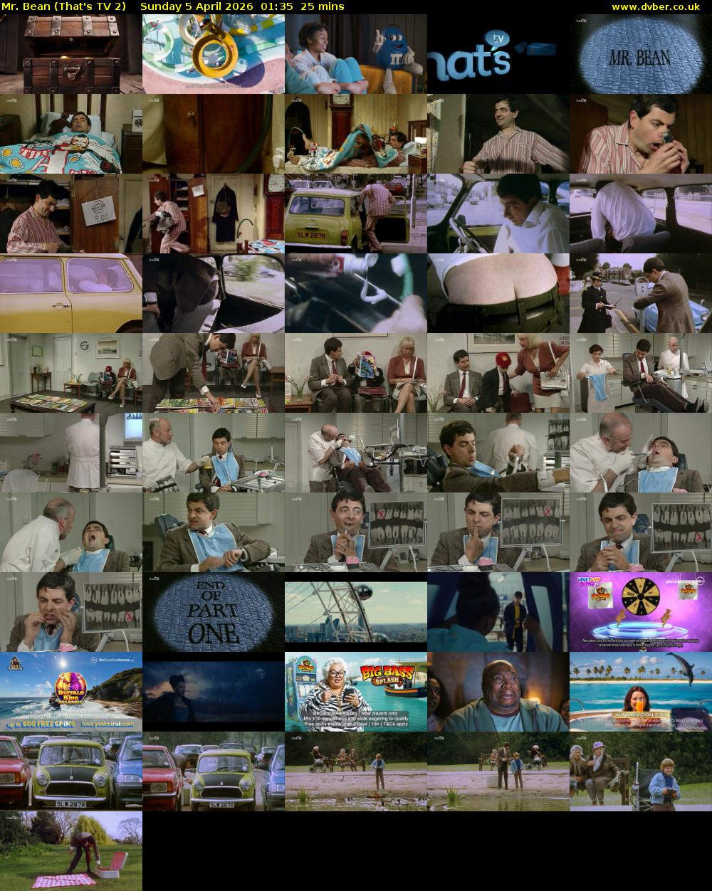 Mr. Bean (That's TV 2) Sunday 5 April 2026 01:35 - 02:00