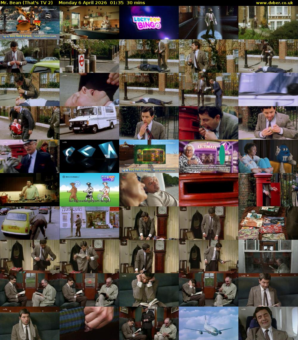 Mr. Bean (That's TV 2) Monday 6 April 2026 01:35 - 02:05