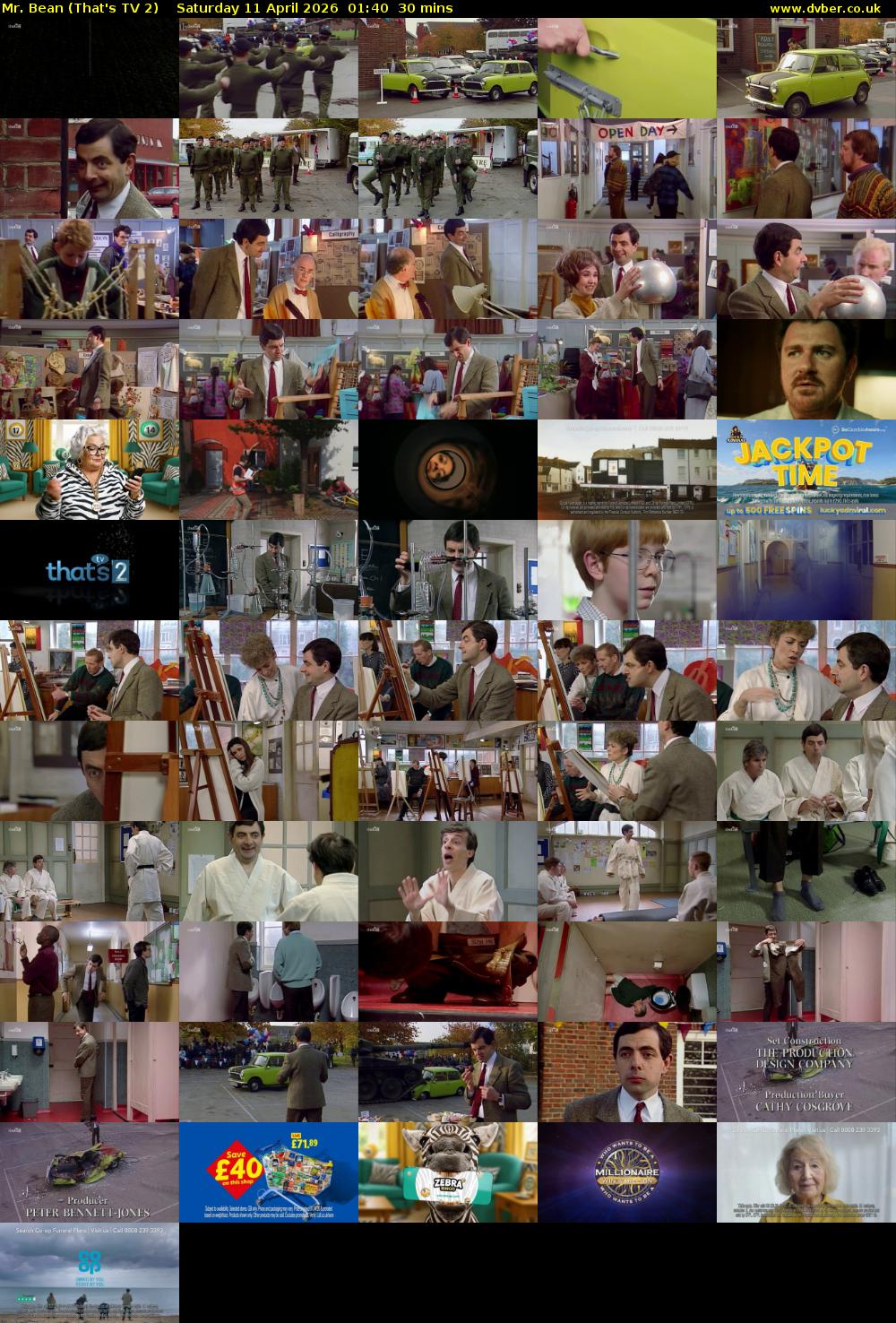 Mr. Bean (That's TV 2) Saturday 11 April 2026 01:40 - 02:10