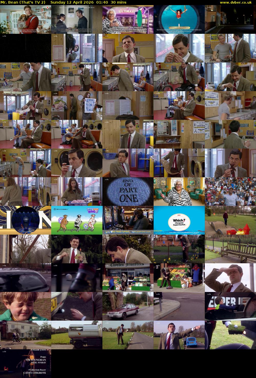Mr. Bean (That's TV 2) Sunday 12 April 2026 01:40 - 02:10