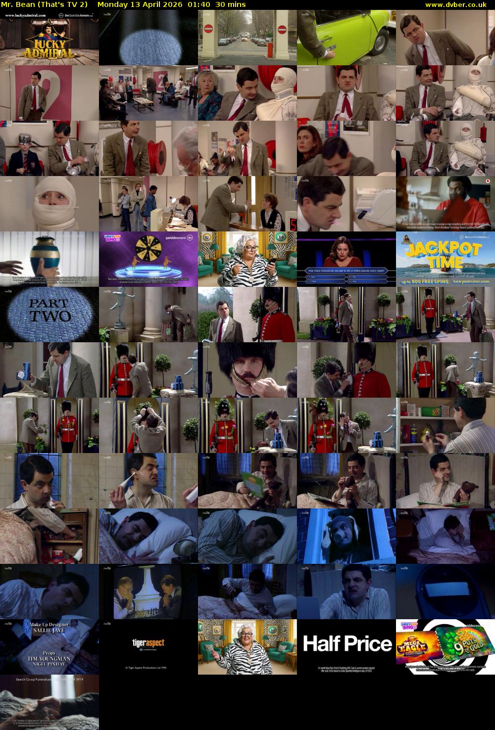 Mr. Bean (That's TV 2) Monday 13 April 2026 01:40 - 02:10