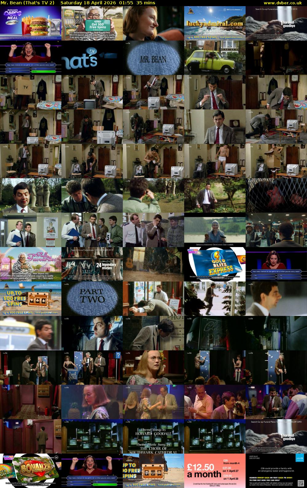 Mr. Bean (That's TV 2) Saturday 18 April 2026 01:55 - 02:30