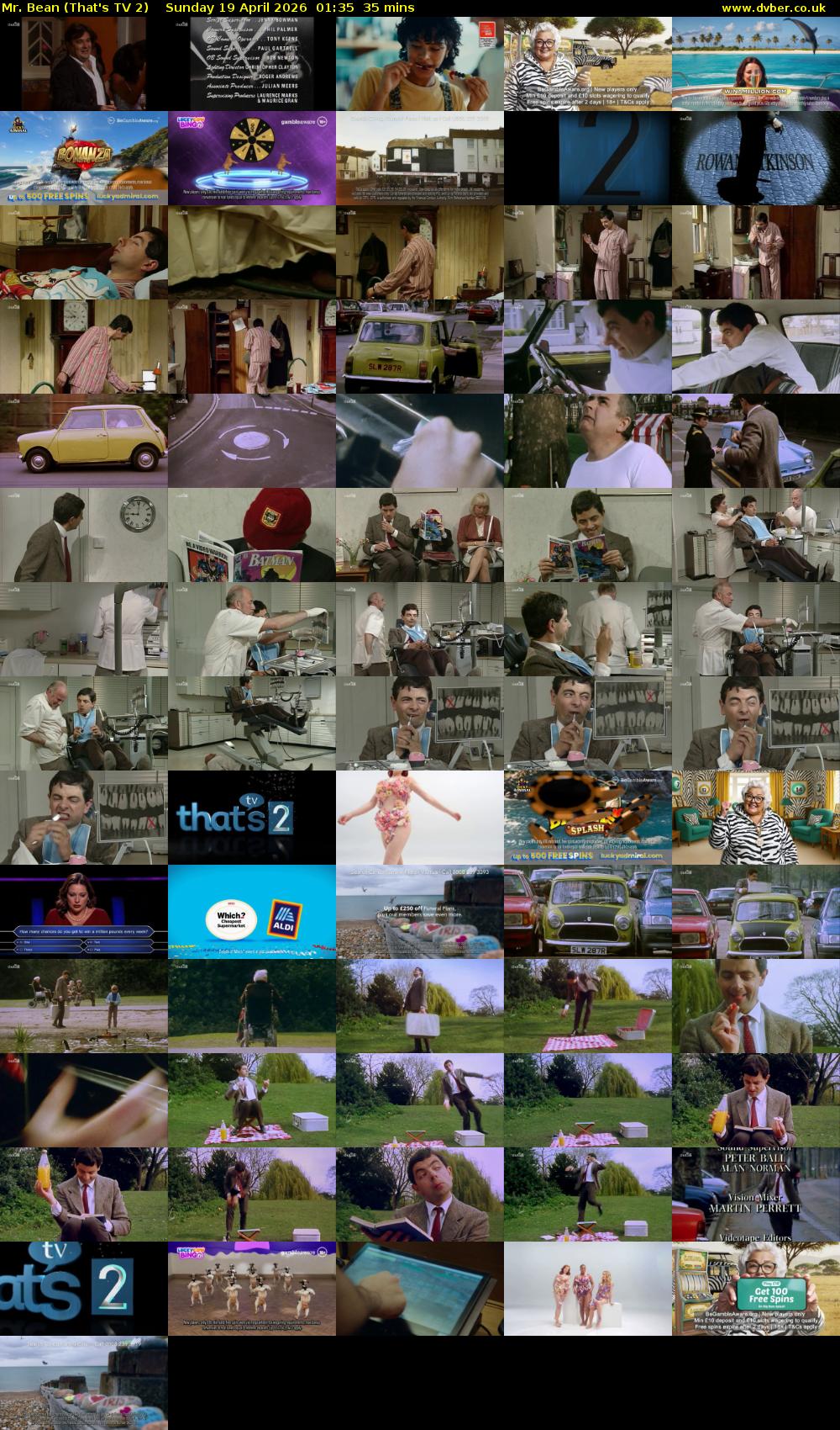 Mr. Bean (That's TV 2) Sunday 19 April 2026 01:35 - 02:10