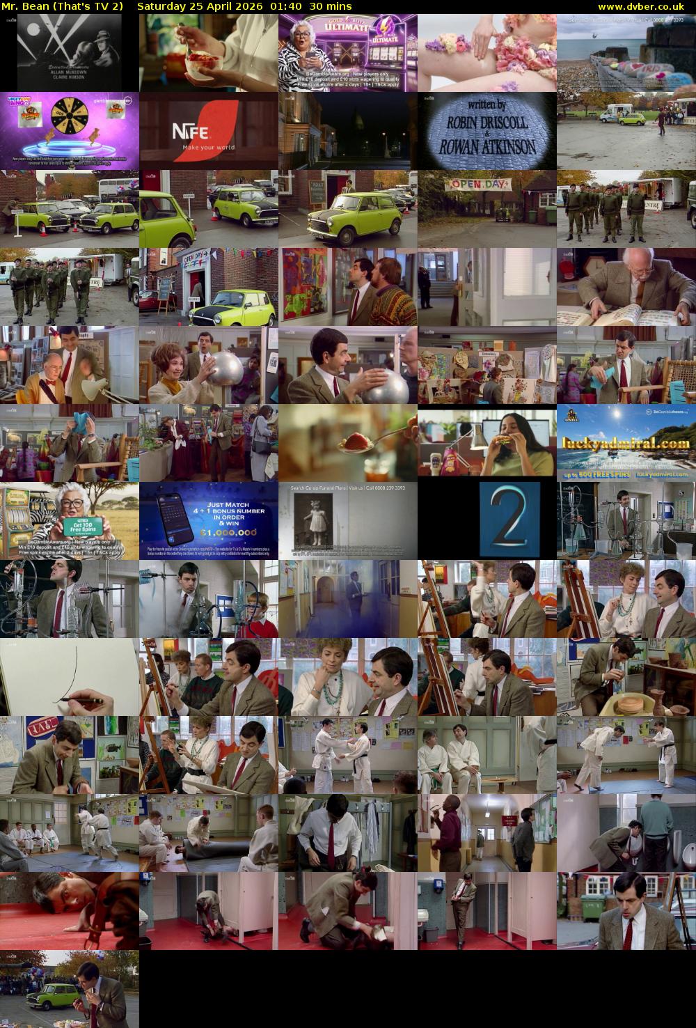 Mr. Bean (That's TV 2) Saturday 25 April 2026 01:40 - 02:10
