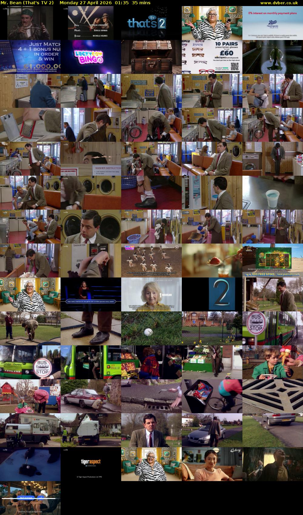 Mr. Bean (That's TV 2) Monday 27 April 2026 01:35 - 02:10