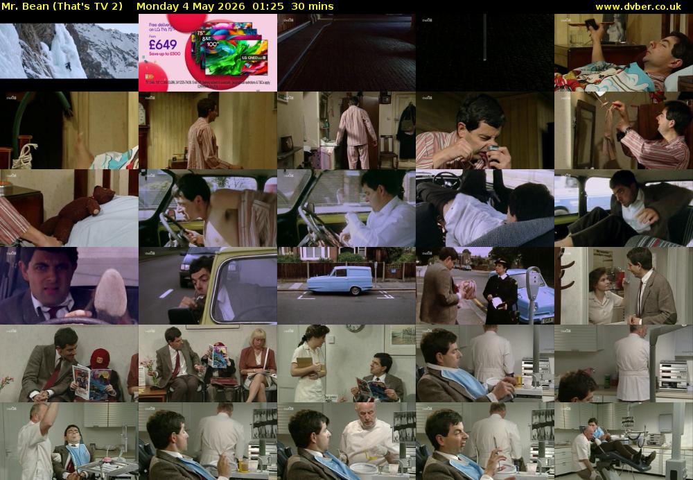 Mr. Bean (That's TV 2) Monday 4 May 2026 01:25 - 01:55