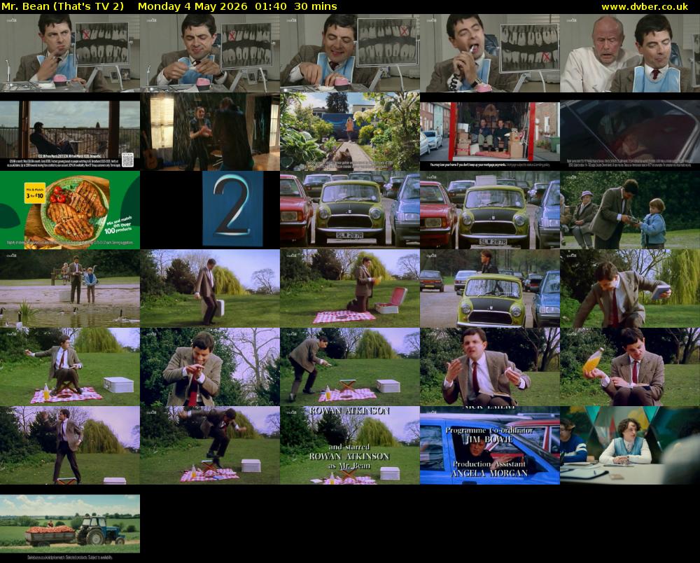 Mr. Bean (That's TV 2) Monday 4 May 2026 01:40 - 02:10