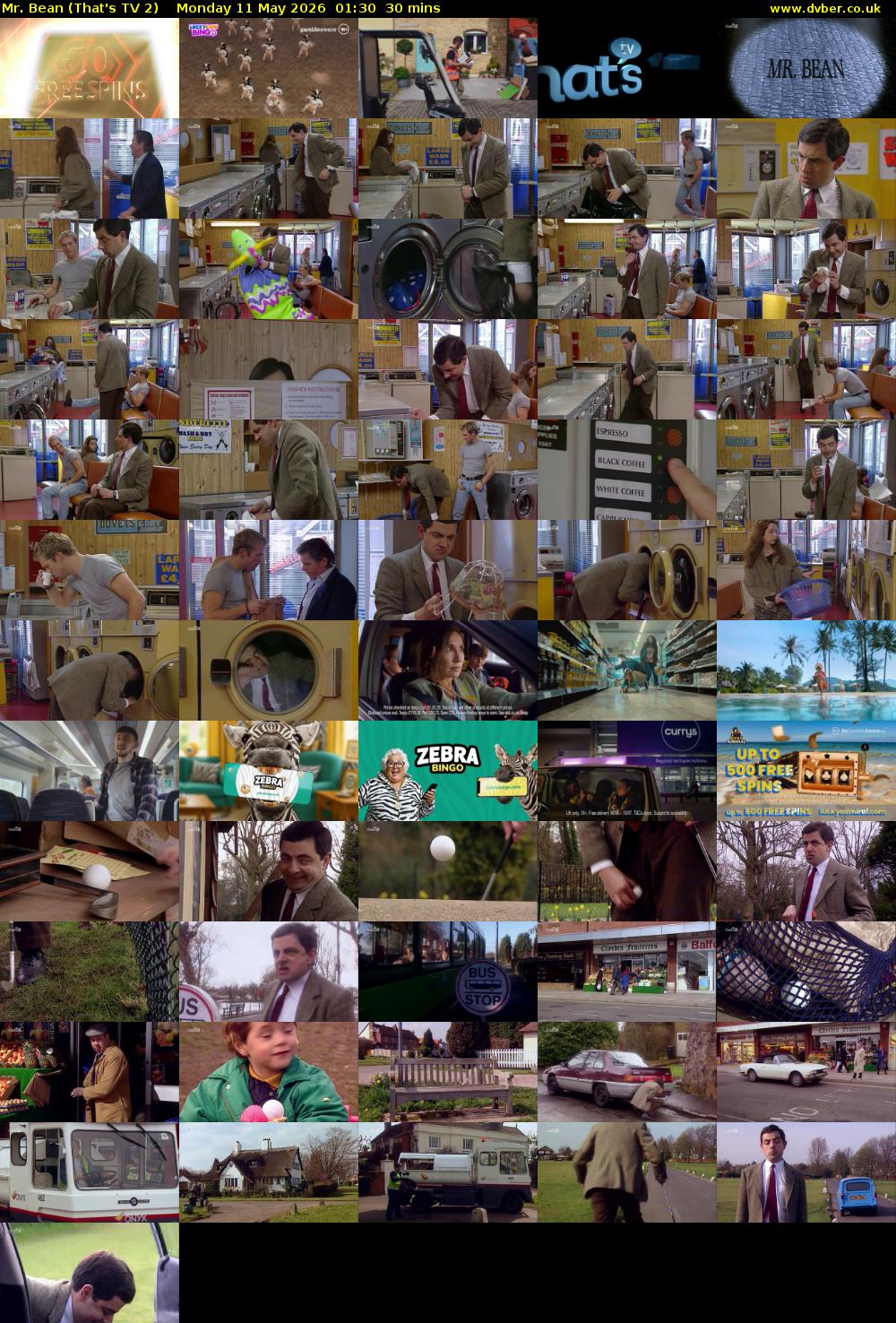Mr. Bean (That's TV 2) Monday 11 May 2026 01:30 - 02:00