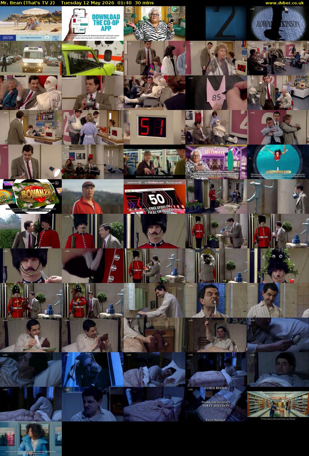 Mr. Bean (That's TV 2) Tuesday 12 May 2026 01:40 - 02:10