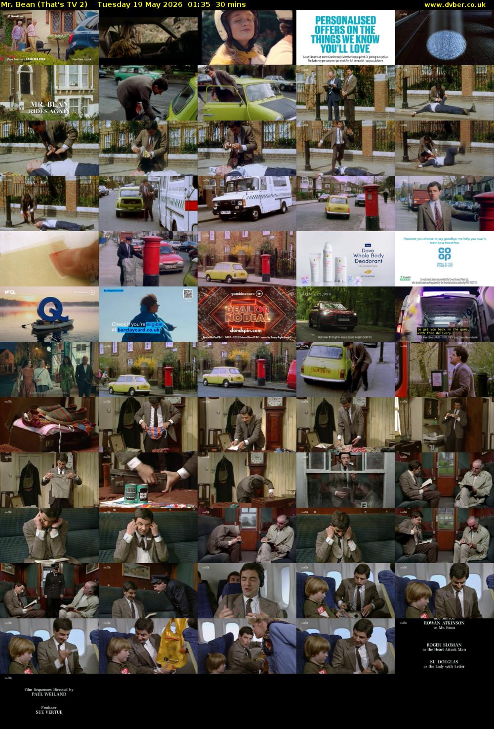Mr. Bean (That's TV 2) Tuesday 19 May 2026 01:35 - 02:05