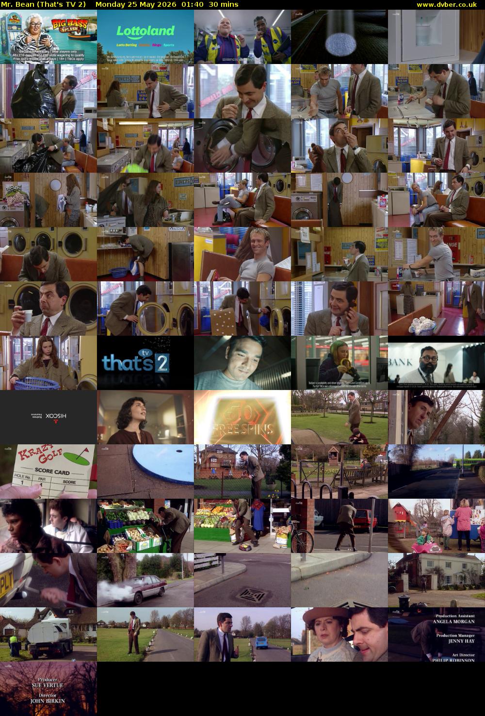 Mr. Bean (That's TV 2) Monday 25 May 2026 01:40 - 02:10