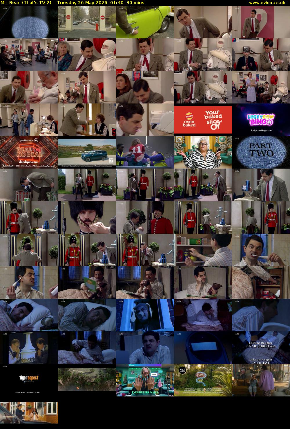 Mr. Bean (That's TV 2) Tuesday 26 May 2026 01:40 - 02:10