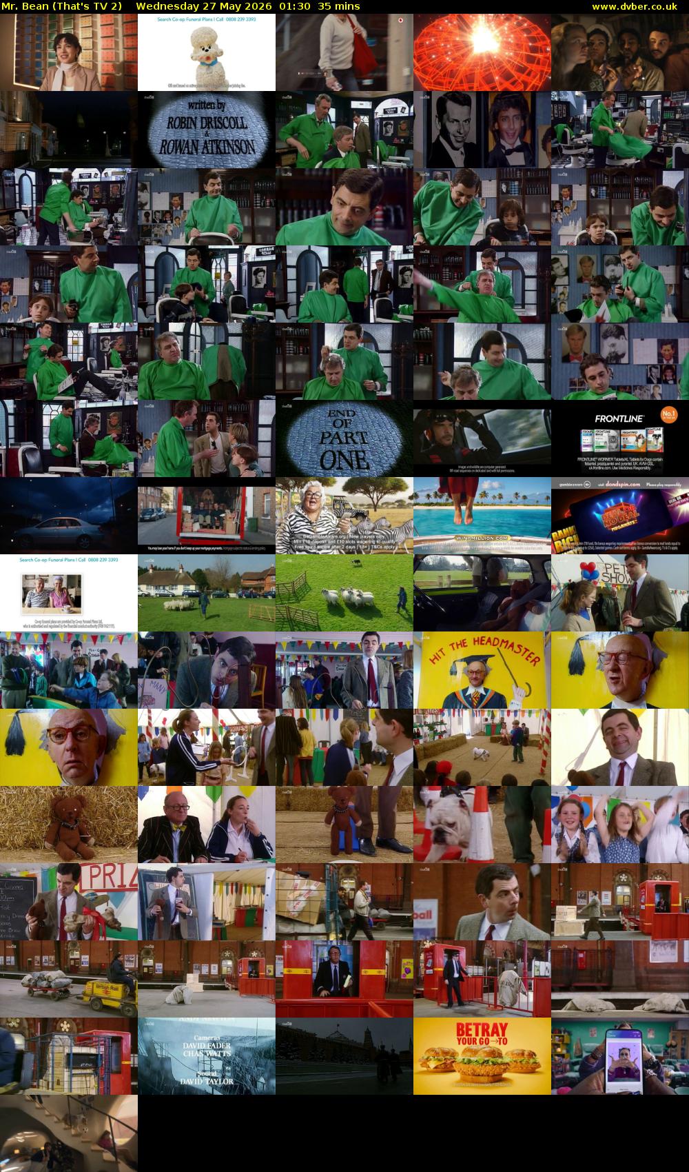Mr. Bean (That's TV 2) Wednesday 27 May 2026 01:30 - 02:05