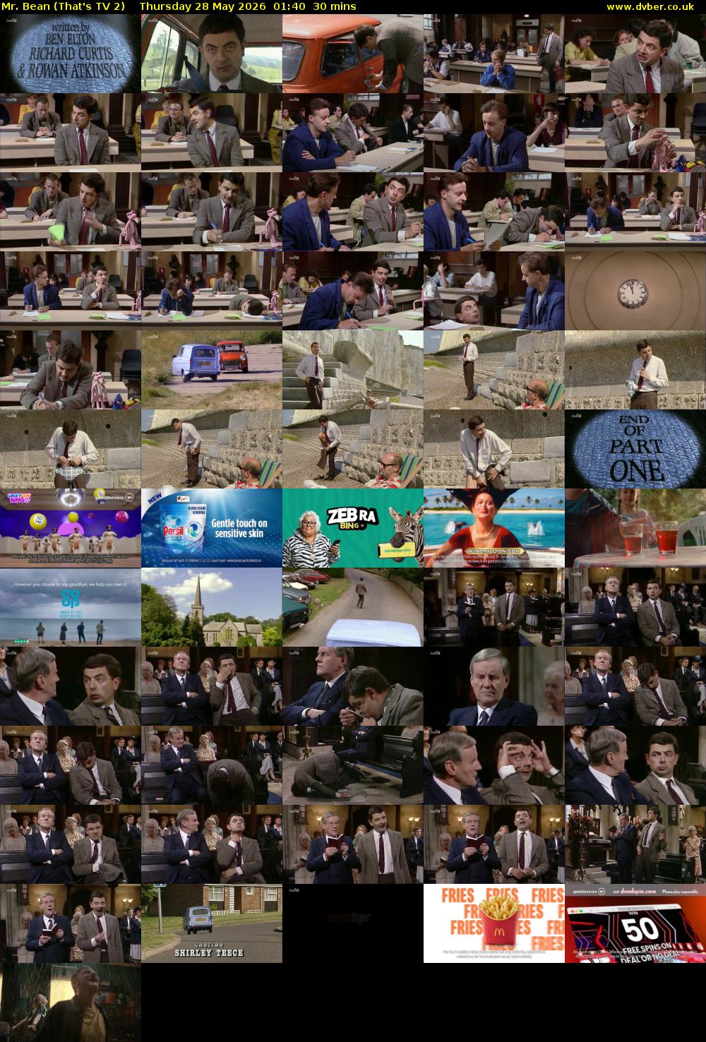 Mr. Bean (That's TV 2) Thursday 28 May 2026 01:40 - 02:10