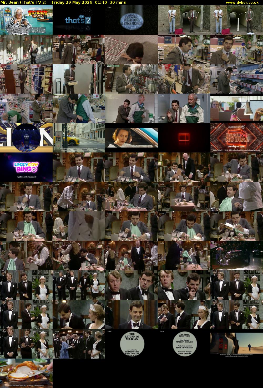 Mr. Bean (That's TV 2) Friday 29 May 2026 01:40 - 02:10