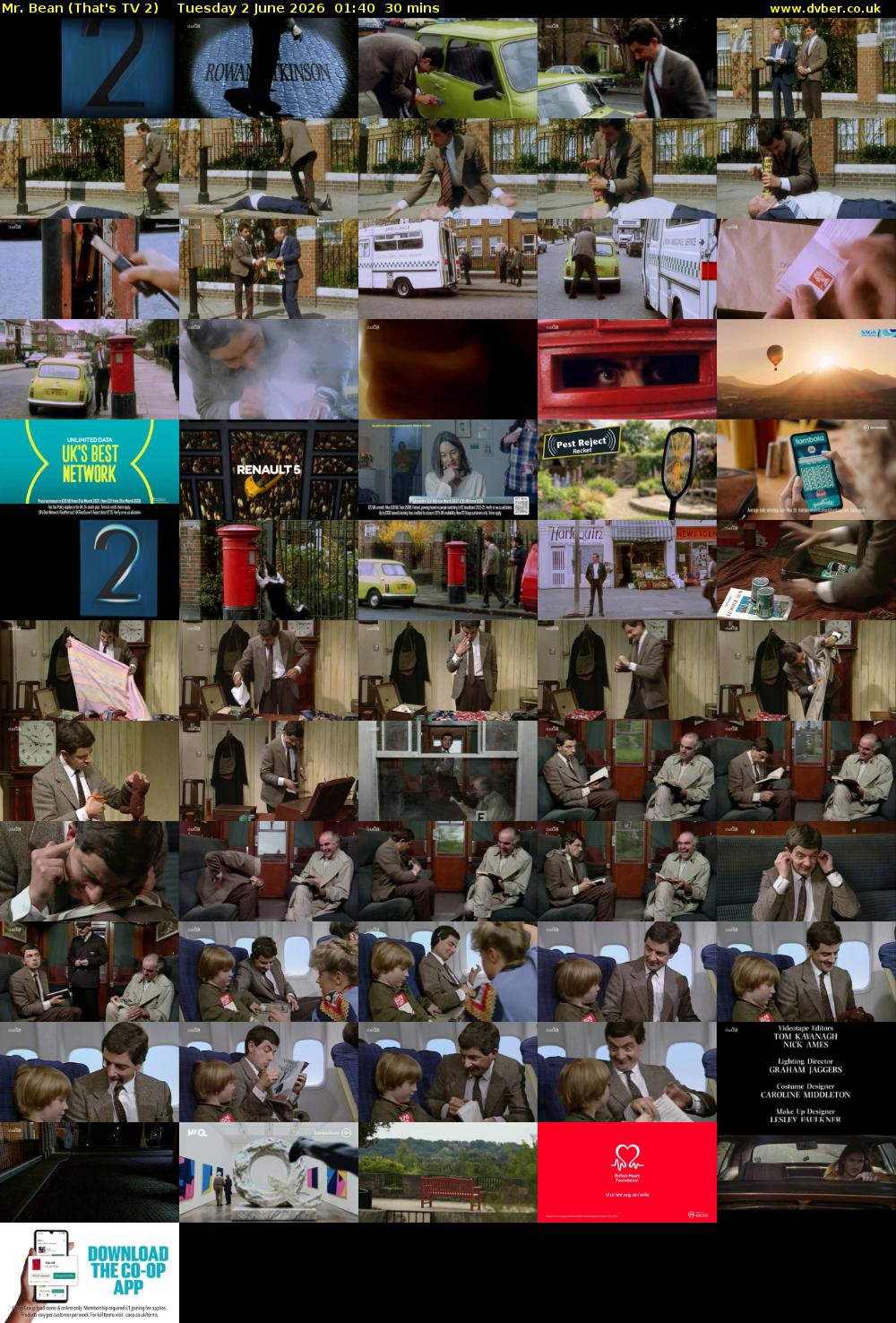 Mr. Bean (That's TV 2) Tuesday 2 June 2026 01:40 - 02:10