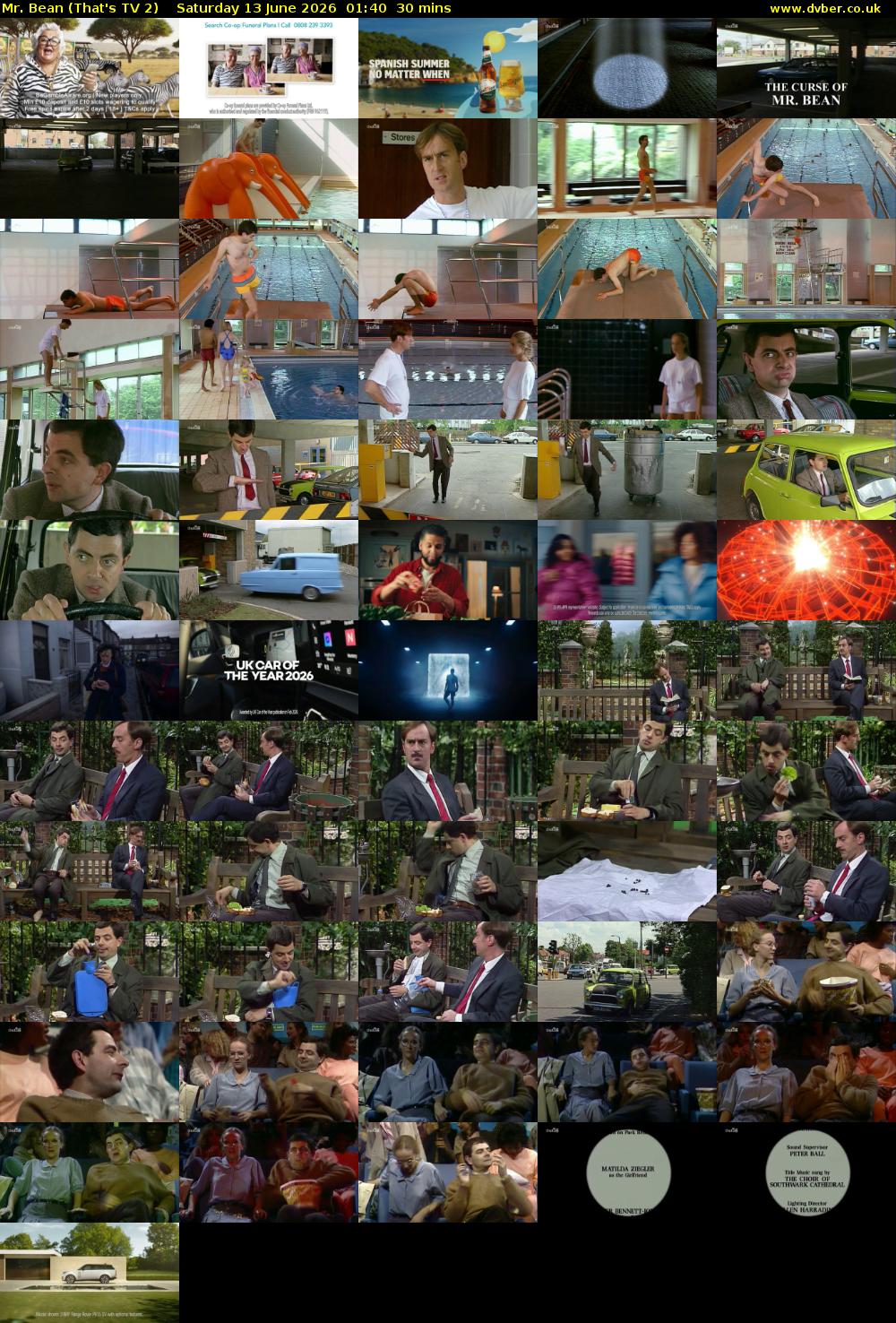Mr. Bean (That's TV 2) Saturday 13 June 2026 01:40 - 02:10