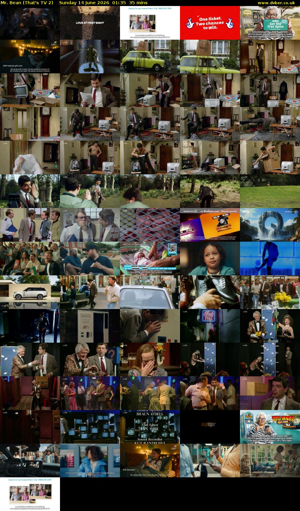 Mr. Bean (That's TV 2) Sunday 14 June 2026 01:35 - 02:10